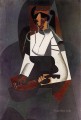 woman with a mandolin after corot 1916 Juan Gris